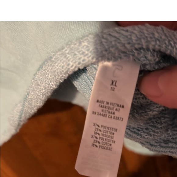 Aerie light teal crop hoodie -size XL - Picture 4 of 5